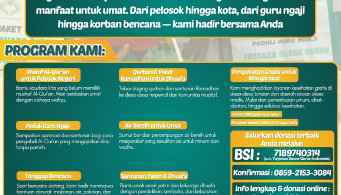 FLYER PROGRAM KEMANUSIAAN YAYASAN SUARA QUR’AN INDONESIA
