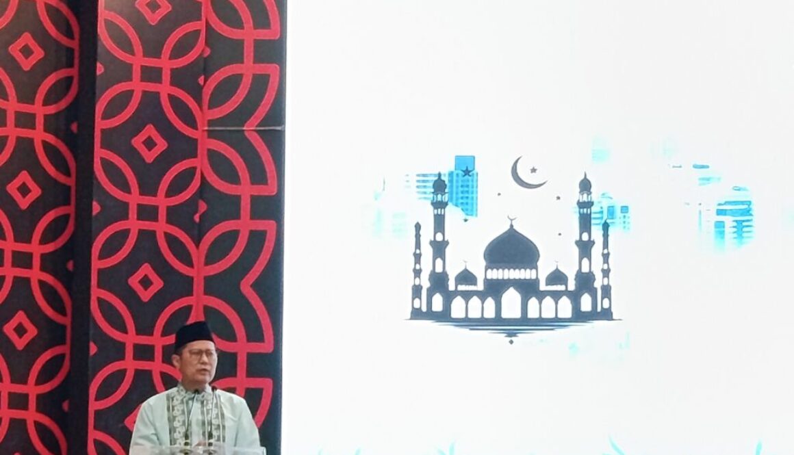 Ketua MUI, KH Cholil Nafis saat memberikan sambutan